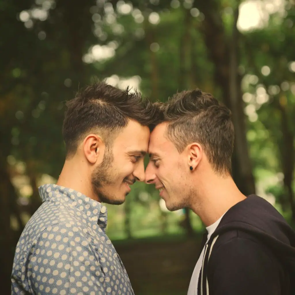 Gay Couple Love Outdoors Concept